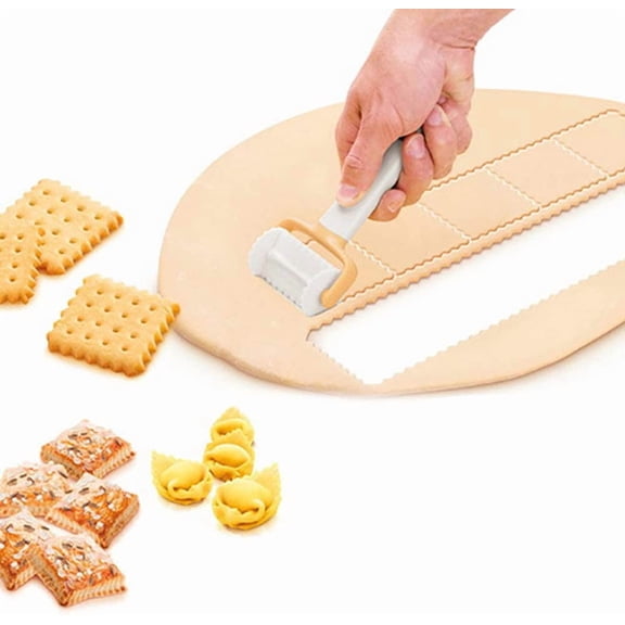 Biscuit Cutter, Crimped Circle Cutter, Cracker Cutter, Dough Rolling Cutter Ravioli Cutter, Suitable for Dessert Making