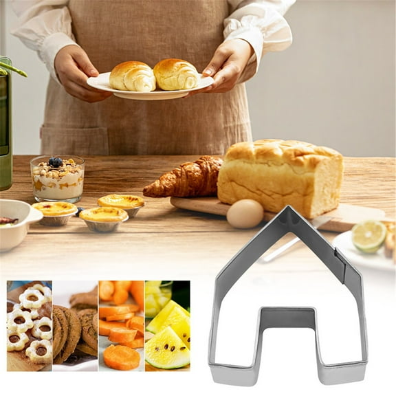 Biscuit Mold Clearance! Huayishang Christmas House Cookie Cutter Cookie Tool Cookie Cutter Baking Tool Cookie Set Stainless Cookie Cutter Cake Cookie Ring Baking Tool, 1*Mold