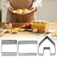 thumbnail image 1 of Biscuit Mold Clearance! Huayishang Christmas House Cookie Cutter Cookie Tool Cookie Cutter Baking Tool Cookie Set Stainless Cookie Cutter Cake Cookie Ring Baking Tool, 1 Set of 3 Molds, 1 of 9