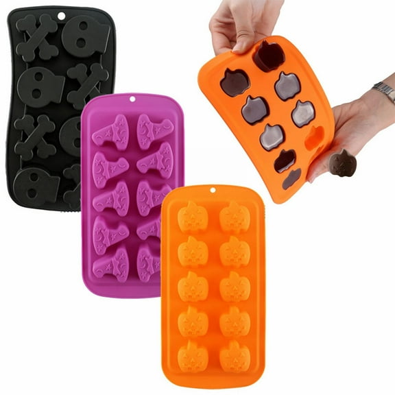 Biscuit Moulds,Halloween Baked Cookie Chocolate Hats Ice Grids DIY Gum Drops Pumpkin Shapes