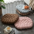thumbnail image 1 of Biscuit-Shaped Floor Cushions - Yoga Biscuit Pillow for Sitting on Floor - Tufted Comfy Chair Pad, Cute Biscuit Pillow Seating Cushion for Bedroom, Sofa, Couch, 1 of 9