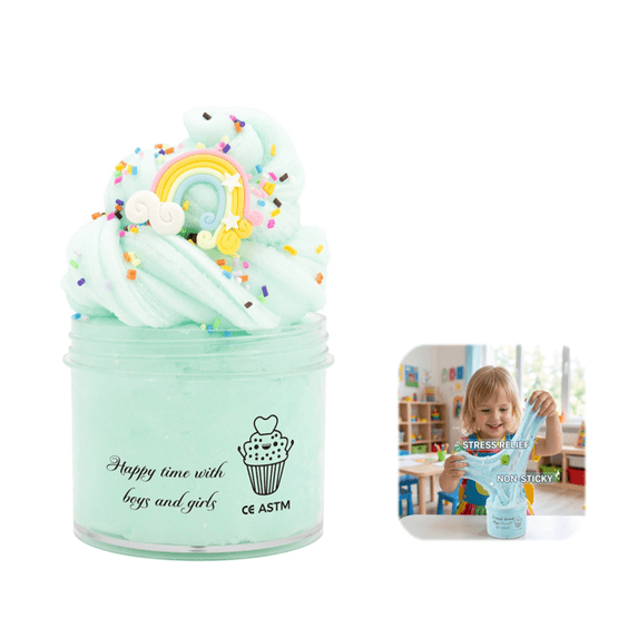 Biscuit Slimes, Cloud Slimes for Girls Boys, Butter Slim-e with Charm Soft and Non-Stick Stretchy Slimess Party Kit Goodie Bag Stuffers, 4 5 6 7 8 9 10 Year Old Girl Birthday Gift