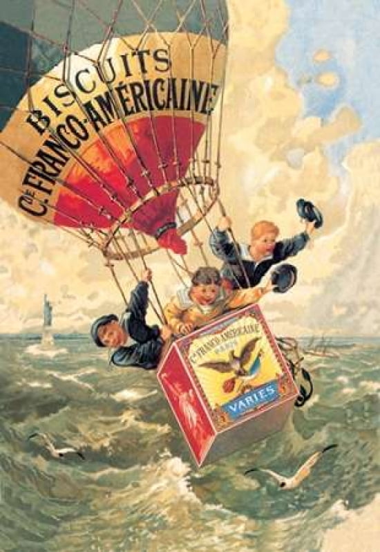 Biscuits Franco-Americaine 1888 Canvas Art - Theophile Alexandre Steinlen (24 x 36)