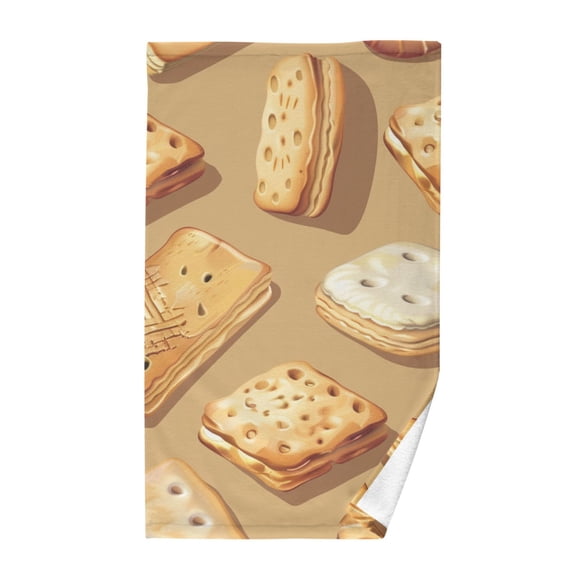 Biscuits Hand Towel Cotton Bath Towel Large Face Towels Absorbent for Bathroom Home Hotel