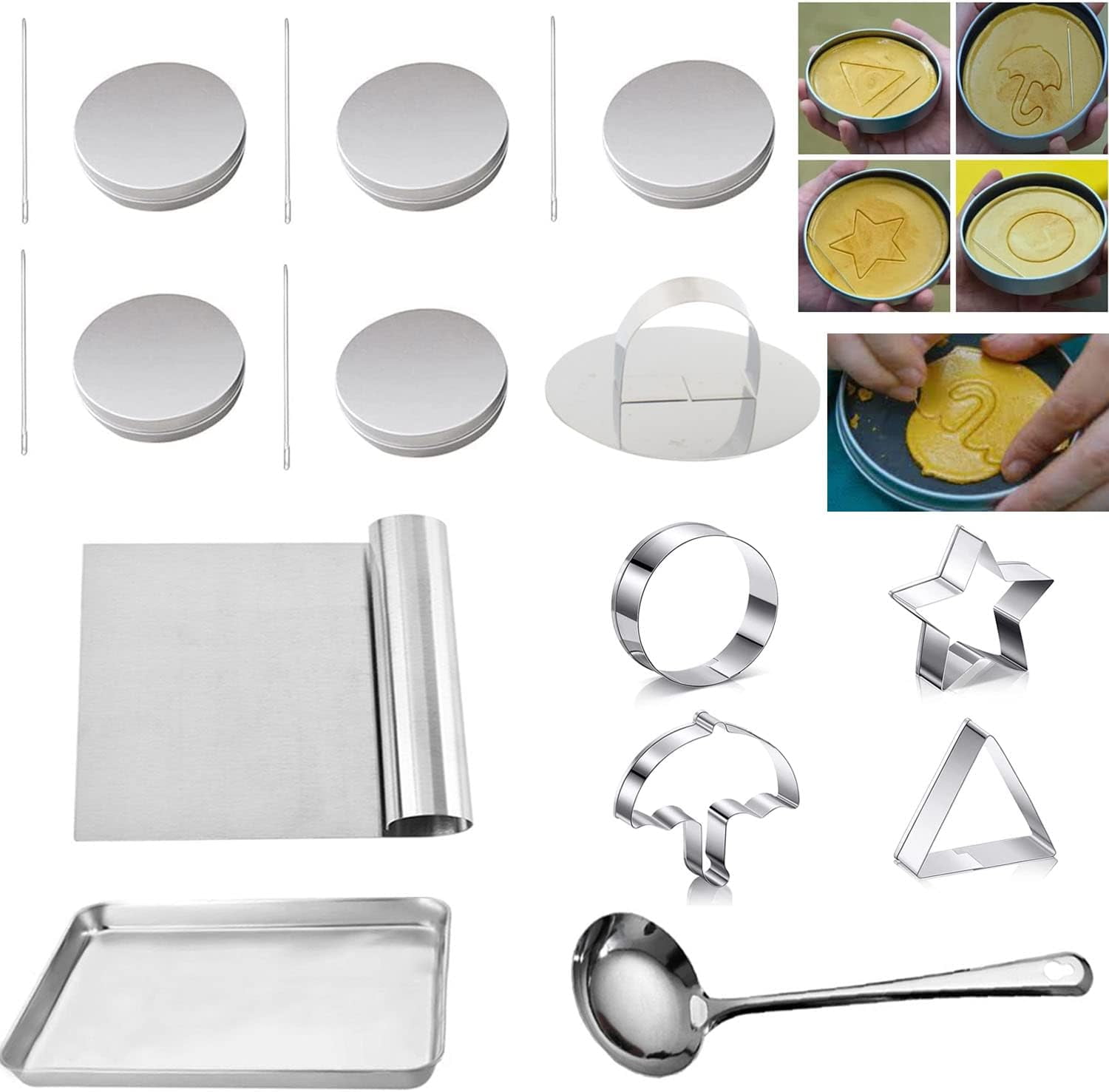 Biscuits Sugar Pie Korean Sugar Candy Making Tools Set DALGONA Kit ...