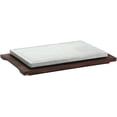 thumbnail image 1 of Bisetti Rectangular Cooking Stone with Beech Wood Base In Wenge Finish, 15.7" x 9.8", Grey, 1 of 1