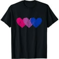 thumbnail image 1 of Bisexual Flag Hearts Love LGBT Bi Pride Co. T-Shirt, 1 of 5