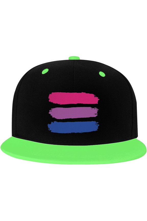 Bisexual Flag LGBT Bisexual Gifts Trucker Hat Baseball Cap Women Men Dad Hat Adjustable Snapback Hat Cowboy Hat White
