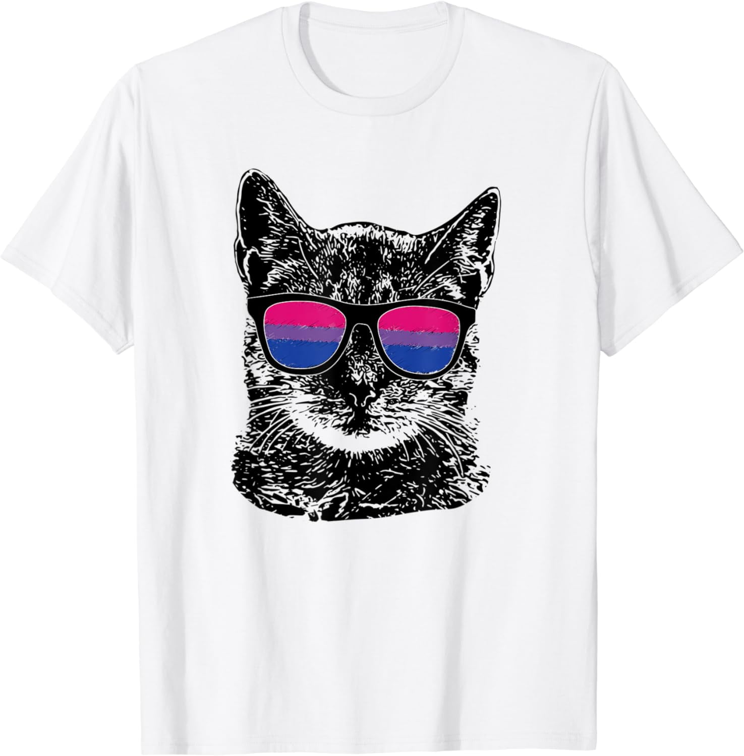 Bisexual Gay Pride Cat LGBT Sunglasses T Shirt Bisexual Gay Pride Cat LGBT Sunglasses T Shirt