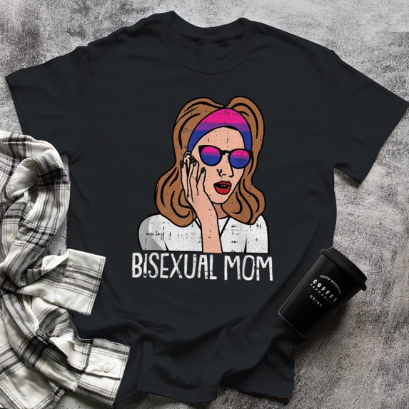 Bisexual Mom Pride Flag Proud LGBT-Q Ally Mama Mother, Small, Black