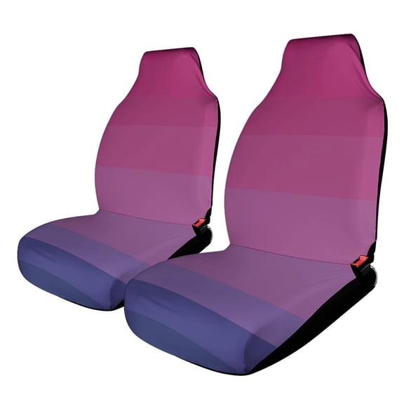 Bisexual Pride Flag Car Seat Covers Pack of 2 Universal Front Seat Protective Cover