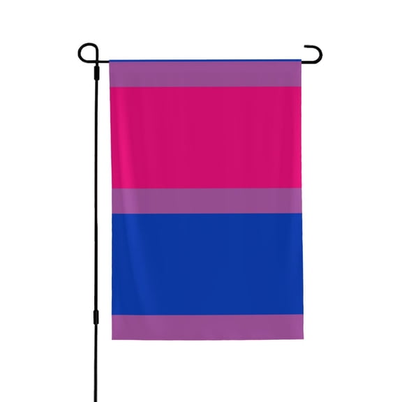 Bisexual Pride Flag Garden Flag 28x40 Double Sided Large Stained House Yard Flag For Outside Porch Lawn Decor