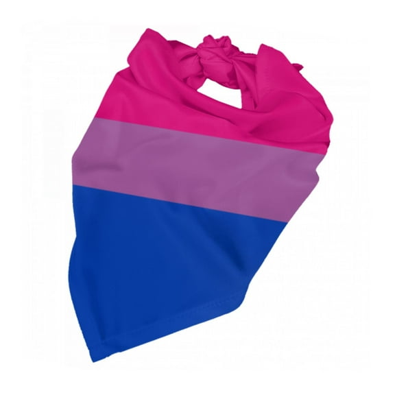 Bisexual Pride Flag Puppy Bandana Printing Dog Bib Scarf For Small Medium Large Dogs Cats Pets