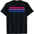 thumbnail image 1 of Bisexual Pride Flag Striped Bisexuality LGBTQ Bi Ally Gift T-Shirt, 1 of 4