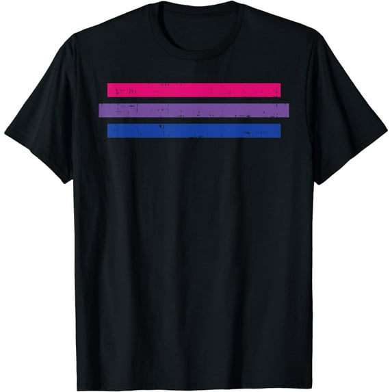Bisexual Pride Flag Striped Bisexuality LGBTQ Bi Ally Gift T-Shirt
