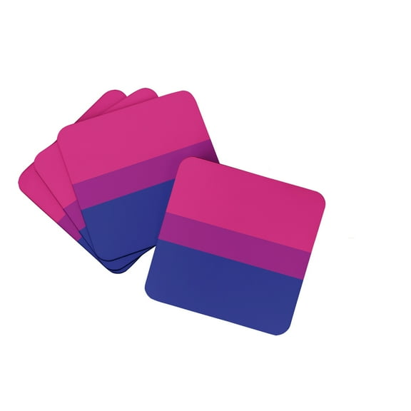 Bisexual Pride Foam Coaster Set of 4
