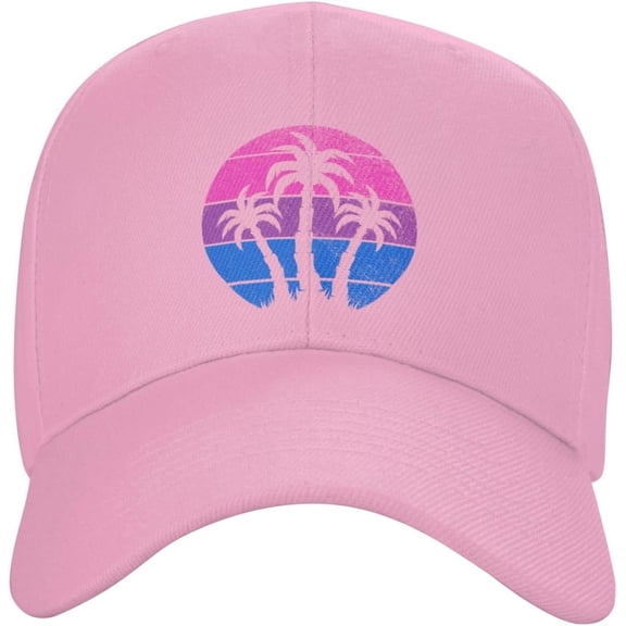 Bisexual Sunset Bi Retro Pride Flag Gifts Cowboy Hat Snapback Hat for Men Women Unisex Hip Hop Baseball Cap Dad Hats