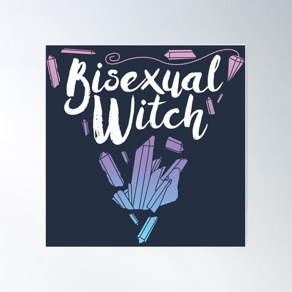 Bisexual Witch Poster Wall Art, Modern Wall Decor For Living Room Bedroom, 16x16 UNFRAMED