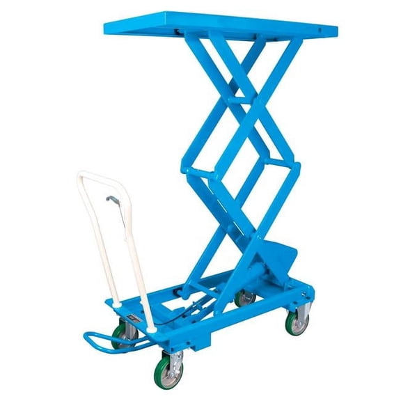 Bishamon 985664 Mobi Lift Double Scissor Lift Table - Blue - 660 lbs