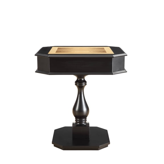 Bishop Black Finish Reversible Chess Checker Game Table w/Game Tray (Chess Fingures Not Included)