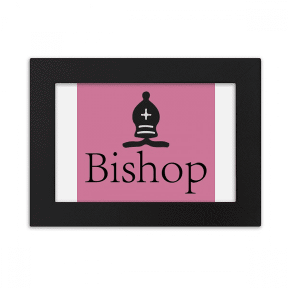 Bishop Black Word Chess Game Desktop Photo Frame Ornaments Picture Art Painting