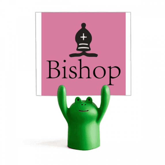 Bishop Black Word Chess Game Memo Holder Cartoon Animal Frog Stand Decoration