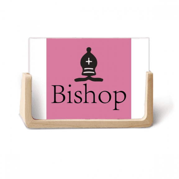 Bishop Black Word Chess Game Photo Wooden Photo Frame Tabletop Display