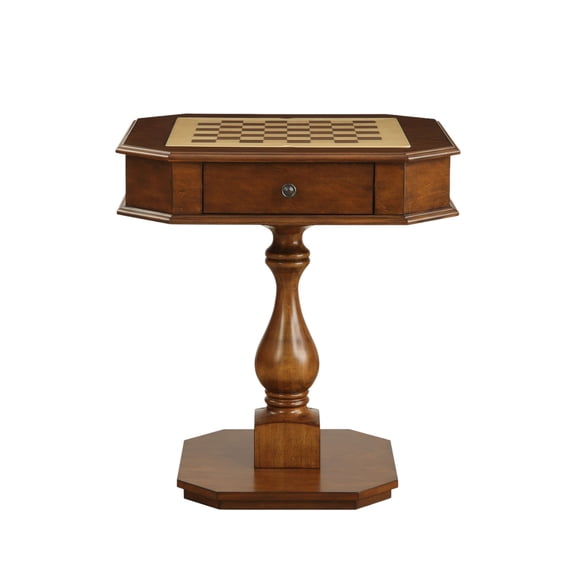 Bishop Cherry Finish Reversible Chess Checker Game Table w/Game Tray (Chess Fingures Not Included)
