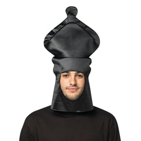 Rasta Imposta Bishop Chess Piece Halloween Mask, Men and Women's, Black, Adult One Size, 1734