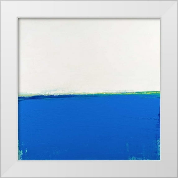 Bishop, Don 26x26 White Modern Wood Framed Museum Art Print Titled - Open Blue