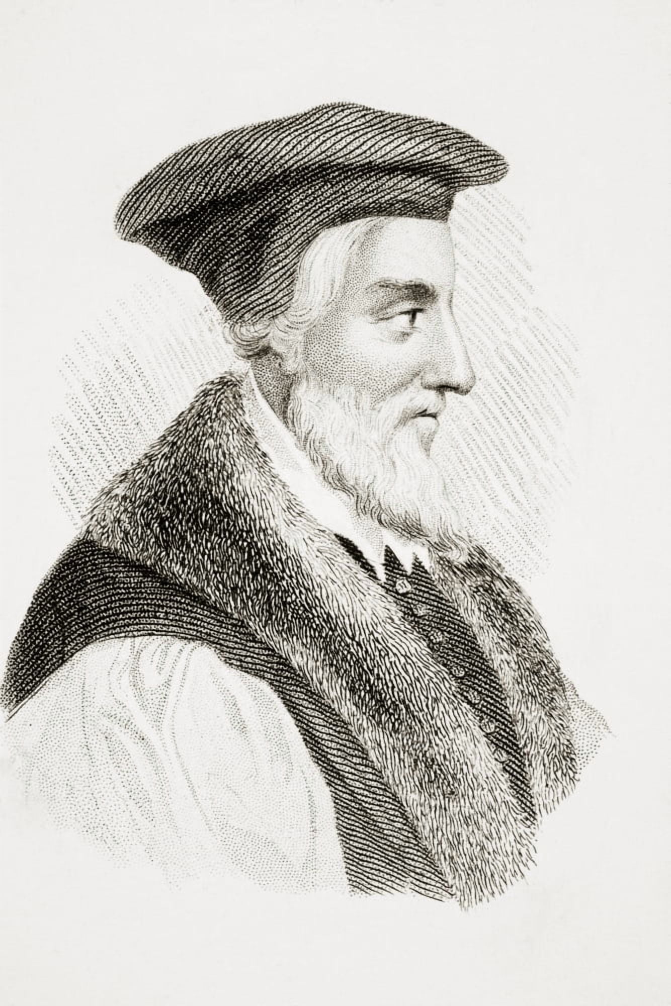 Bishop Hugh Latimer 1485-1555 English Preacher And Martyr From Old Englands Worthies By Lord Brougham And Others Published London Circa 1880s Canvas Art - Ken Welsh Design Pics (11 x 17)