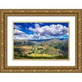 thumbnail image 1 of Bishop, Russ 14x11 Gold Ornate Wood Framed with Double Matting Museum Art Print Titled - Gibbston Valley from the Crown Range Overlook-Otago-South Island-New Zealand, 1 of 4