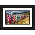 thumbnail image 1 of Bishop, Russ 24x15 Black Ornate Wood Framed with Double Matting Museum Art Print Titled - The Cardrona Bra Fence-Bradrona-supporting breast cancer-Otago-South Island-New Zealand, 1 of 4