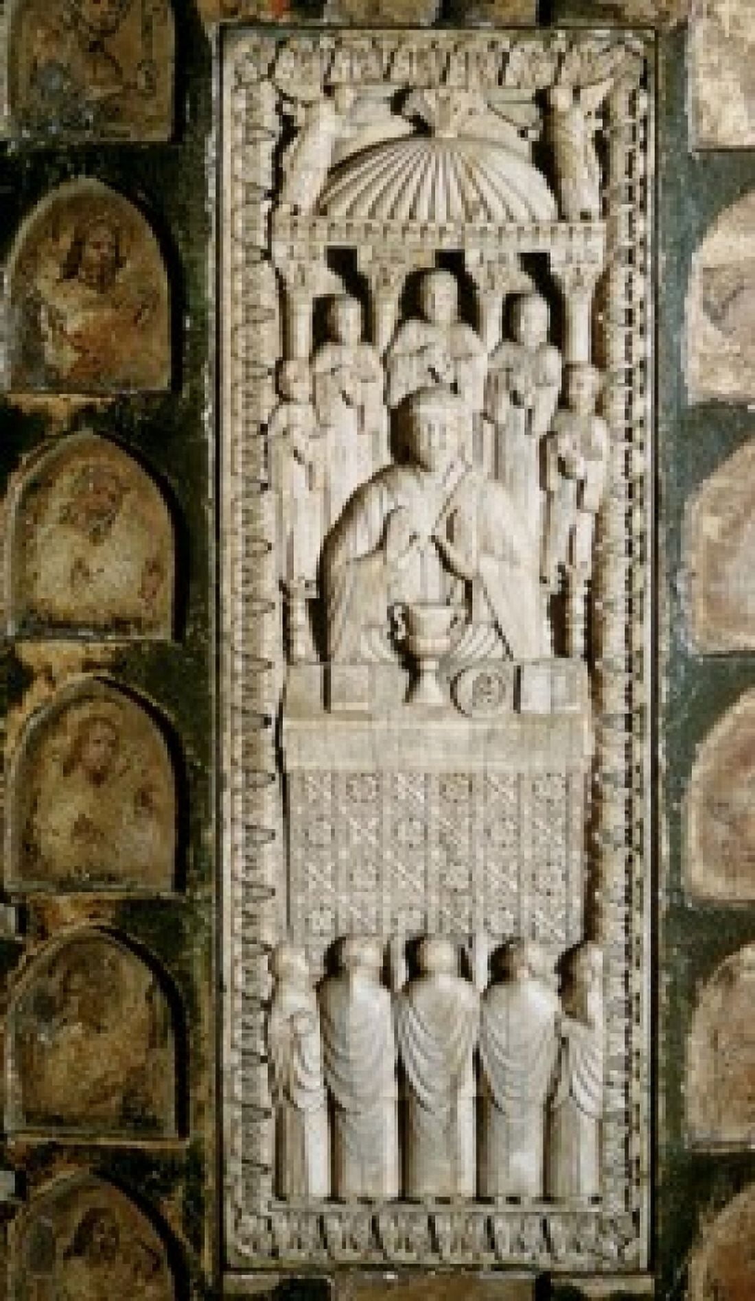Bishop Saying Mass 980 AD Artist Unknown Ivory Canvas Art - (24 x 36)