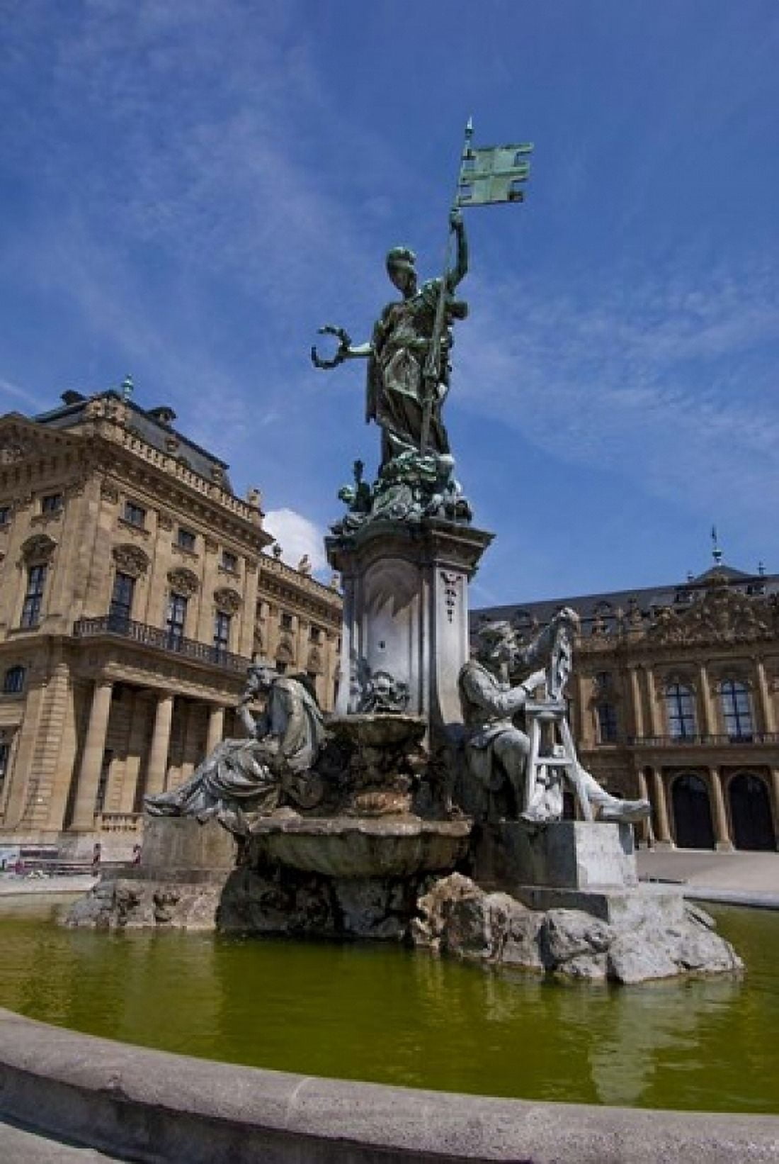Bishops Residence Franconia Fountain Canvas Art - Jim Engelbrecht DanitaDelimont (24 x 36)