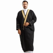 Bisht style - Warm Winter Coat - Cloak Arab Dress - Mens Khaleeji Islamic Arabian High-Quality Coat - Black