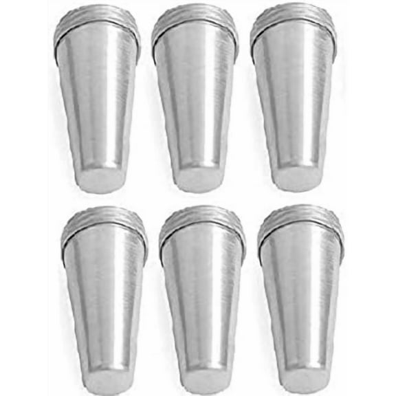 BishtHub Aluminium Ice Cream Mould Ice Pop Molds Popsicles Mould Kitchen Item Ice Mould Kulfi Mould, Kulfi Maker- 80 ml, (Pack Of 6 Pieces)