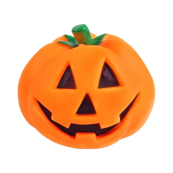 Bisitoy 1Pc Pumpkin Squeaky Dog Toy for Aggressive Chewers Funny Halloween Puppy Interactive Play Toys for Small/Medium/Large Dogs