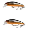 thumbnail image 1 of Bisitoy 2Pcs Floating Fishing Lures Set with Weedless Hook for Topwater Snakehead, 1 of 4