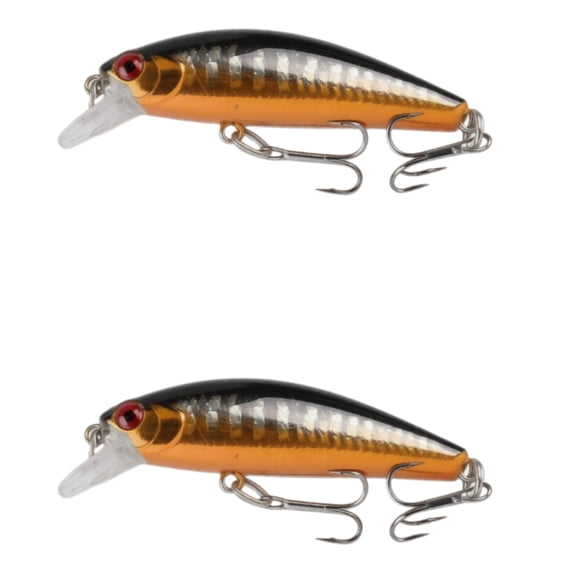 Bisitoy 2Pcs Floating Fishing Lures Set with Weedless Hook for Topwater Snakehead