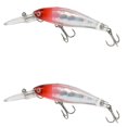 thumbnail image 1 of Bisitoy 2Pcs Floating Fishing Lures Set with Weedless Hook for Topwater Snakehead, 1 of 4