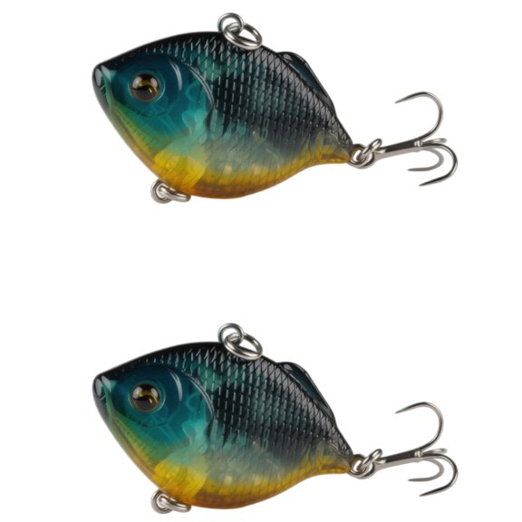 Bisitoy 2Pcs Floating Fishing Lures Set with Weedless Hook for Topwater Snakehead