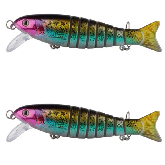 Bisitoy 2Pcs Heavy Duty Fishing Lures Set with Jig Head for Saltwater Flounder