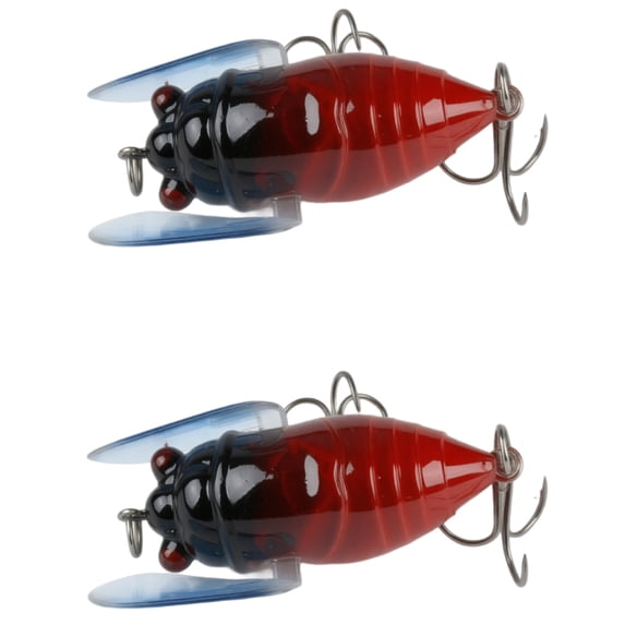 Bisitoy 2Pcs Realistic Fishing Lures Set with Sharp Hooks for Freshwater Bass Trout