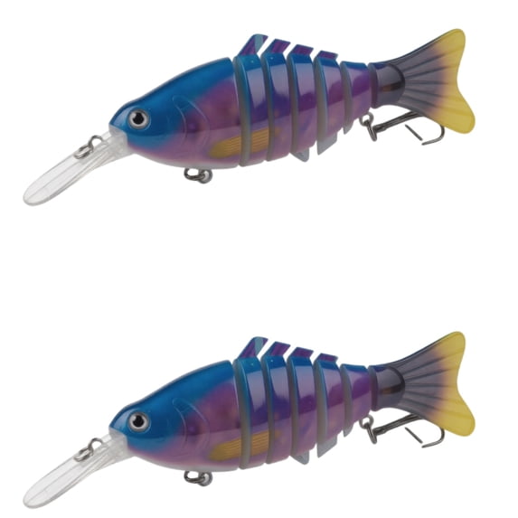 Bisitoy 2Pcs Soft Plastic Fishing Lures Set with Tail for Crappie Panfish