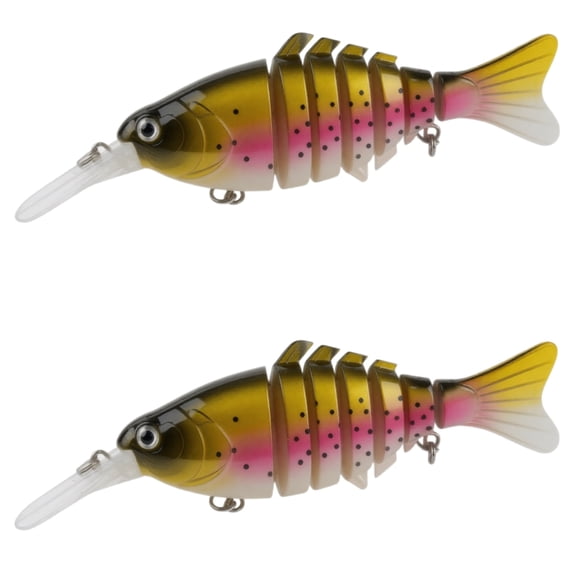 Bisitoy 2Pcs Soft Plastic Fishing Lures Set with Tail for Crappie Panfish