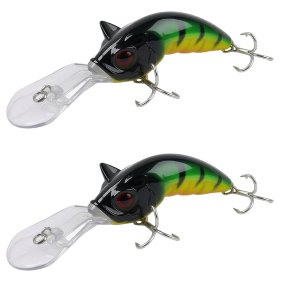 Bisitoy 2Pcs Soft Plastic Fishing Lures Set with Twisting Tail for Crappie Bluegill