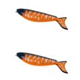 thumbnail image 1 of Bisitoy 2Pcs Soft Plastic Fishing Lures Swimbait Paddle Tail Hook for Pike Muskie, 1 of 4