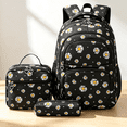 thumbnail image 1 of Bisitoy 3 in 1 Daisy Print Backpack Set Large Capacity Casual Daypack with Handbag & Pencil Pouch, Fashion Laptop Backpack for Office, Students, Daily Travel, 1 of 4