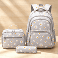 thumbnail image 1 of Bisitoy 3 in 1 Daisy Print Backpack Set Large Capacity Casual Daypack with Handbag & Pencil Pouch, Fashion Laptop Backpack for Office, Students, Daily Travel, 1 of 5